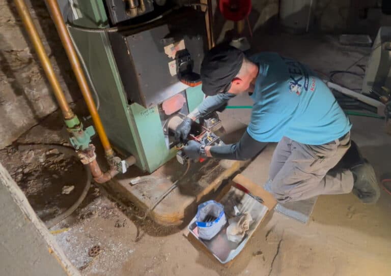 Repairing gas bioler