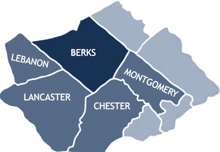 Berks County service area map.
